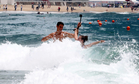 시원한 해운대 파도