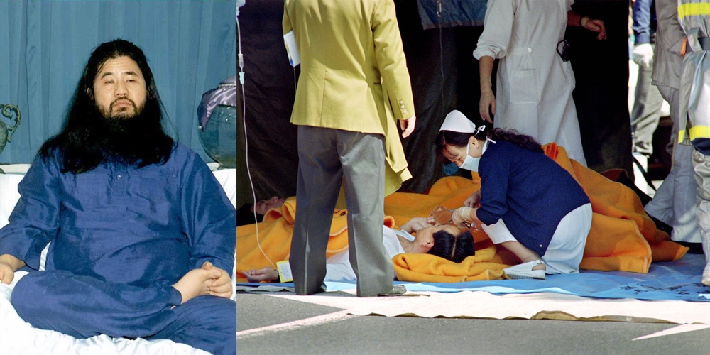 1995년 일본 도쿄의 지하철역에 사린가스 테러를 자행한 옴진리교 교주 아사하라 쇼코의 사형이 6일 도쿄구치소에서 집행됐다. 2018.7.6  AFP 연합뉴스