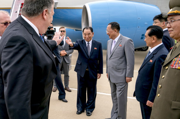 Mike Pompeo, Kim Yong Chol, Ri Yong Ho