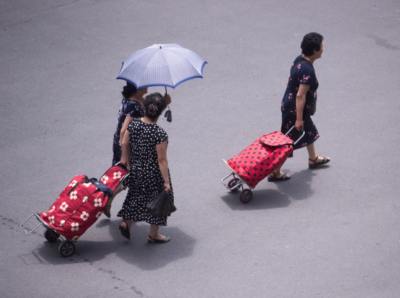 [포토인사이트] 평양 주부에게도 ‘필수템’ 손카트