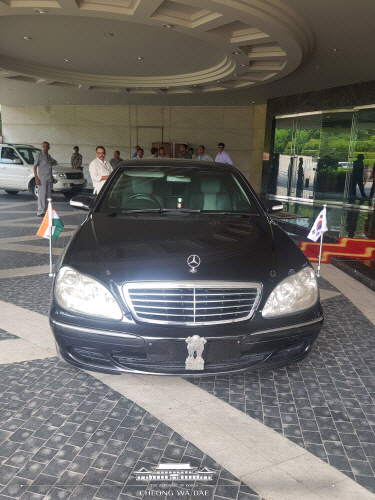 인도 국빈방문 기간동안 문재인 대통령의 이동을 책임져 준 자동차.  청와대 제공