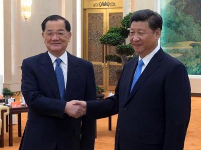 롄잔(왼쪽) 대만 국민당 전 주석과 시진핑 중국 국가주석 출처:바이두
