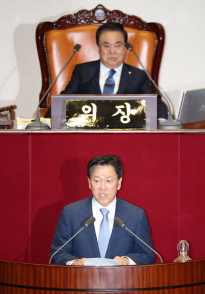 국회부의장, 당선인사하는 주승용