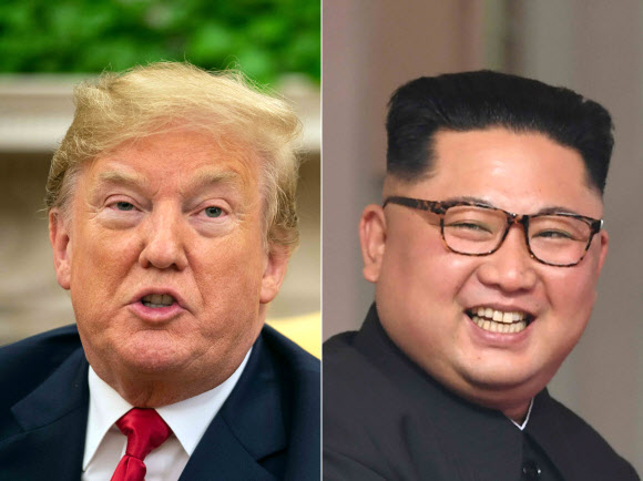 도널드 트럼프 미국 대통령(왼쪽)과 김정은 북한 국무위원장. AFP 연합뉴스