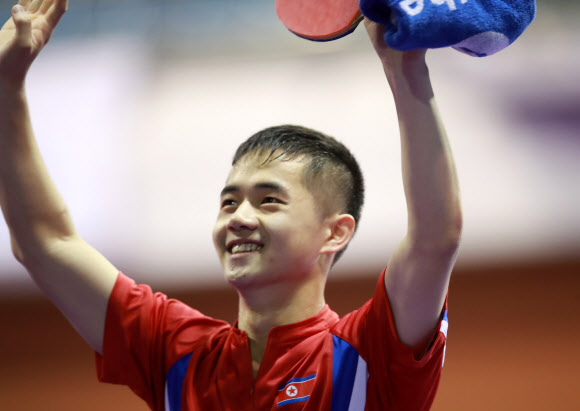 북한 함유성 U-21 남자단식 4강 진출