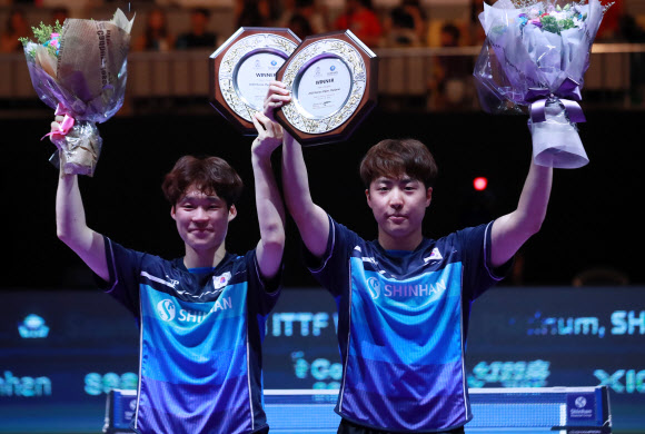 장우진 2관왕, 코리아오픈 남자복식 한국 우승