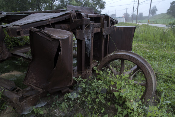 경원선 월정리역에 멈춘 열차
