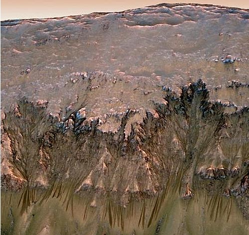 화성 지표면에 물이 흘렀던 흔적