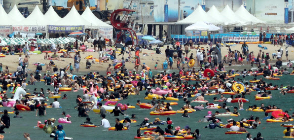 해운대 인산인해