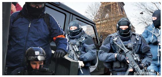 프랑스를 비롯한 유럽연합(EU) 내 테러 공격이 2014년 2건에서 지난해 33건으로 3년새 무려 16배 증가한 것으로 집계됐다. 사진은 영국 매체 익스프레스 홈페이지 캡처.