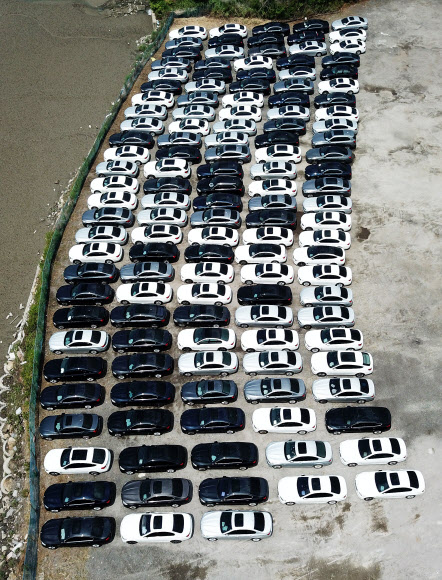 평택으로 이동한 BMW 리콜 차량