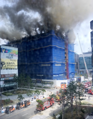 서울 마곡동 공사장 화재 발생