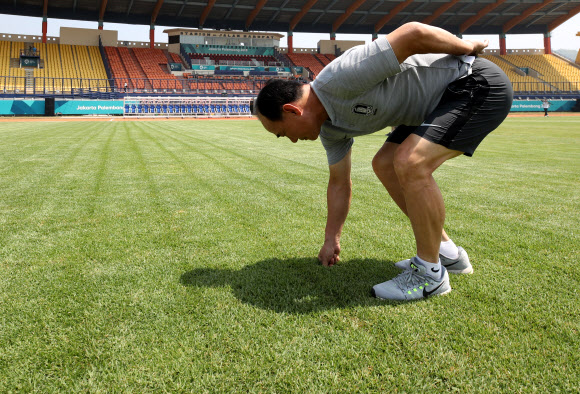 경기장 잔디 직접 보니