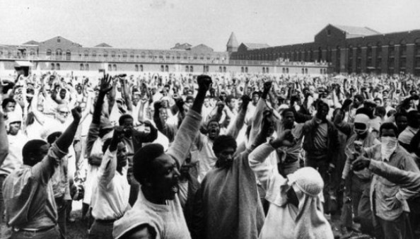 1971년 9월 아티카 교도소 폭동 사진.