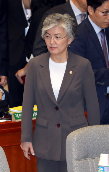 국회 예결위 참석한 강경화 외교부 장관