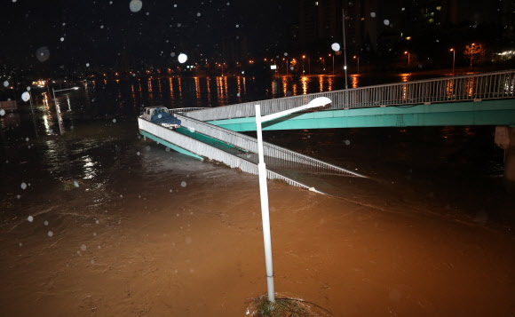 중랑천 홍수주의보