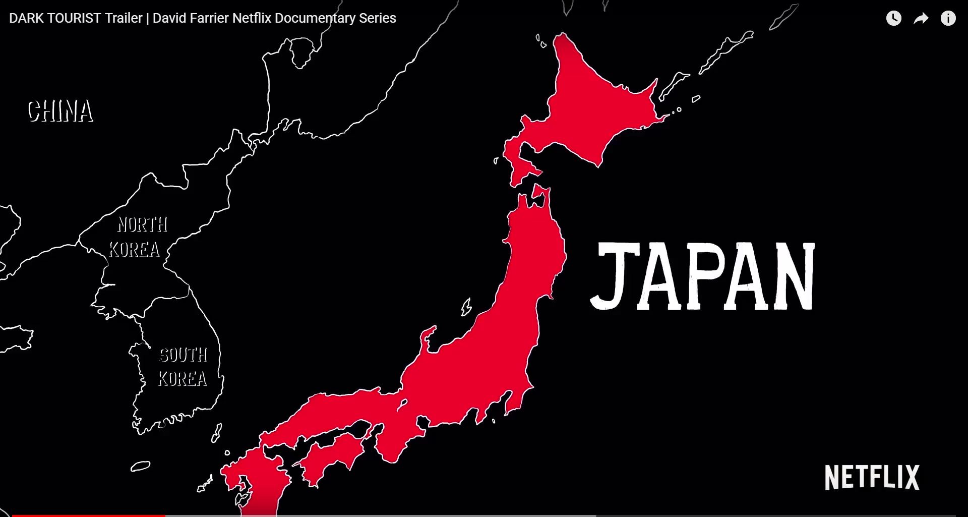 일본 후쿠시마 원전사고 피해를 과장하고 희화화했다는 비난을 받고 있는 미국 넷플릭스의 다큐멘터리 프로그램 ‘다크 투어리스트’의 방송 영상. <유튜브 화면 캡처>