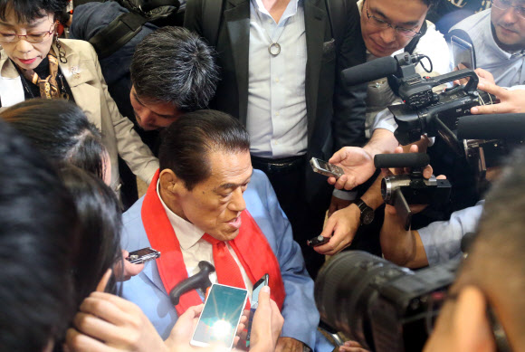 ‘방북’ 이노키 일본 의원 베이징 도착