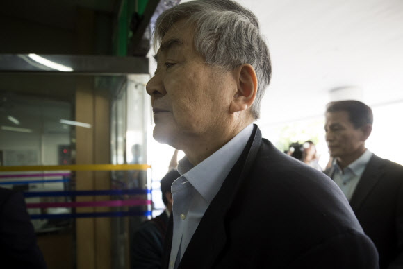 조양호 회장, 소환 조사 출석