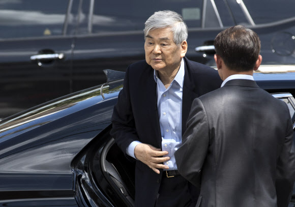 피의자 신분으로 출석하는 조양호 회장