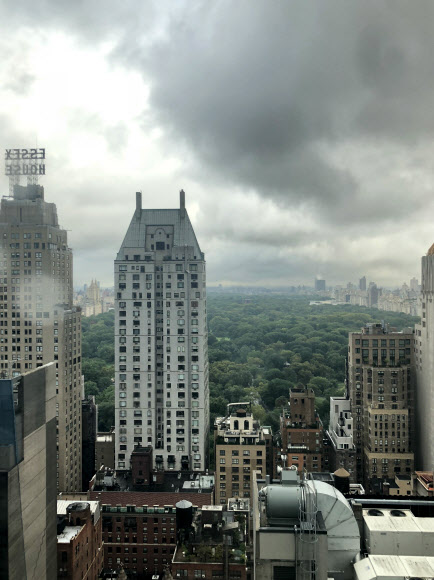 청와대 유엔총회 ‘B컷’ 공개, 문 대통령 숙소에서 바라본 센트럴 파크