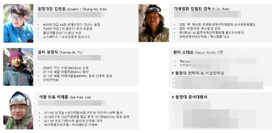 한국인 등반가 5명 히말라야 캠프서 실종…사망 추정