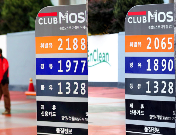 휘발유 최대 123원·경유 87원 인하