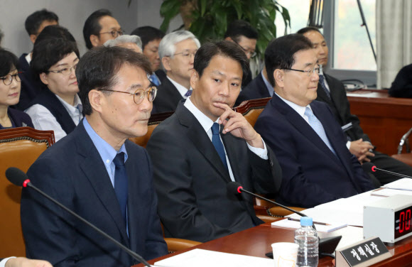 국정감사 참석한 임종석-정의용-장하성