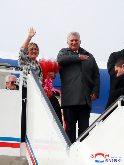 방북 마친 미겔 디아스카넬 쿠바 국가평의회 의장