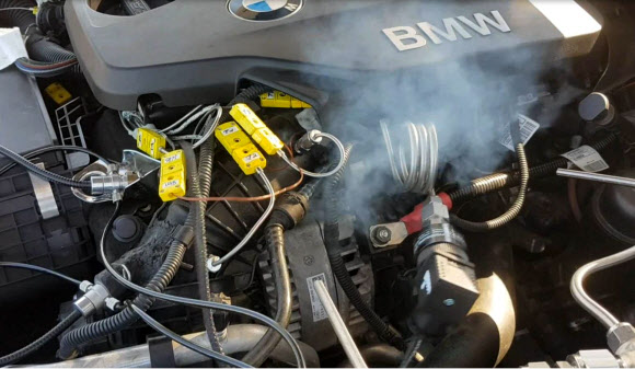 BMW 화재원인 시험 과정