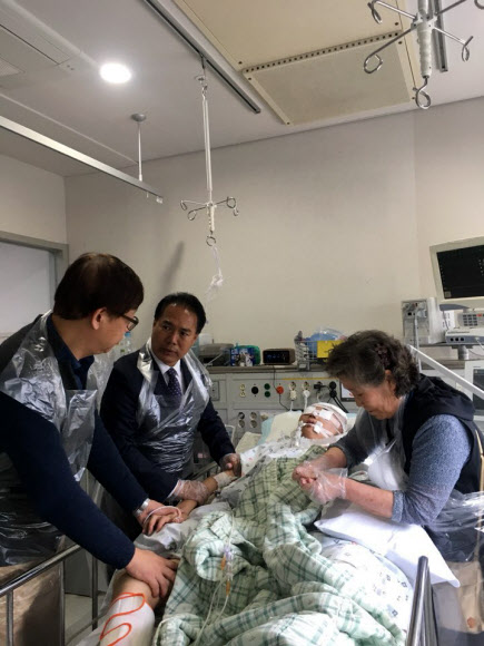 이용주 의원, 해운대 음주운전 피해자 병원방문