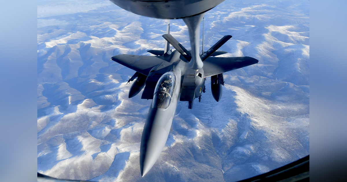 사진은 미 태평양공군사령부 주관 레드플래그 알래스카 훈련에 참여한 한국 공군 F-15K 전투기의 모습. 2016.10.26 연합뉴스
