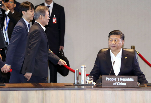 문재인 대통령과 시진핑 중국 국가주석