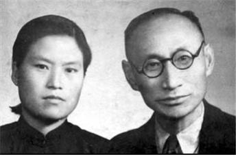 차이석(오른쪽) 선생과 홍매영(왼쪽) 의사의 결혼 사진. 둘은 32세 차이가 났다.  보훈처 제공