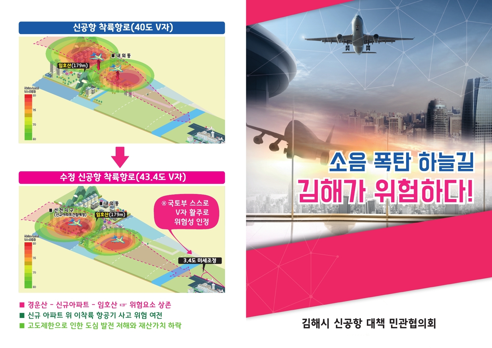 김해 신공항 착륙 항로 