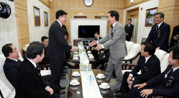 YS 서거 3주기 추모식 참석한 김성태 원내대표