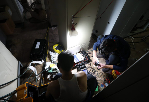 KT아현국사 복구작업