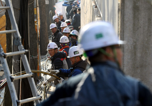 분주한 KT화재 현장