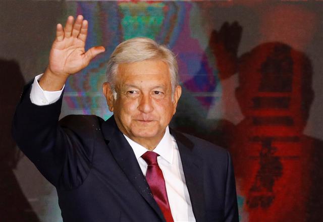 안드레스 마누엘 로페스 오브라도르 멕시코 대통령 로이터 연합뉴스