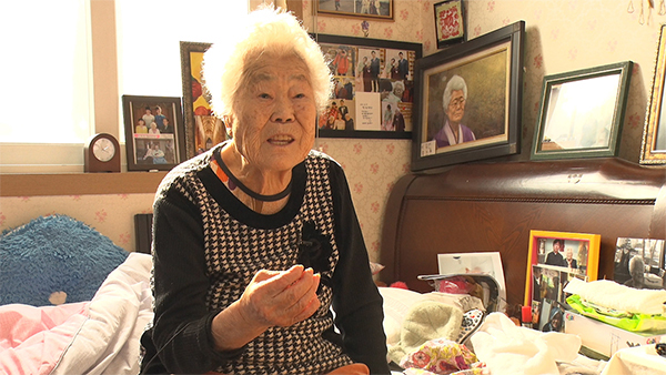 이옥선 할머니가 지난 1월 15일 경기도 광주 나눔의 집에서 서울신문과 인터뷰하는 모습.