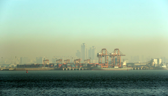 인천시 중구 초미세먼지 ‘나쁨’