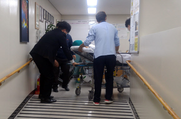 강릉 펜션사고 학생 치료 이동