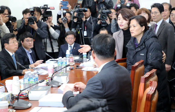 국회 환노위 방문한 태안화력 고 김용균 씨 어머니