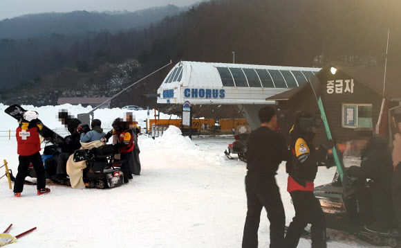 덕유산리조트 리프트 탑승객 구조