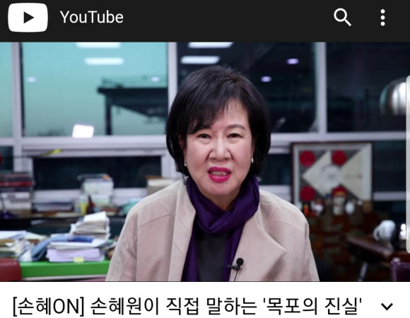 손혜원, ‘투기 의혹’ 해명 영상 게재