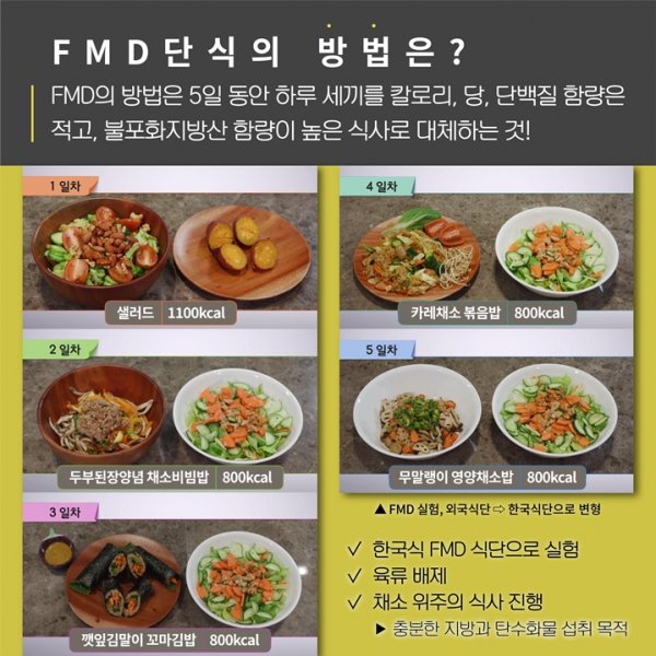 ‘SBS스페셜’ FMD 식단  