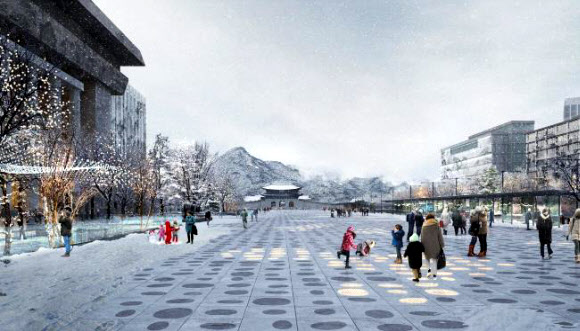 광화문광장 국제설계공모 당선작 ‘딥 서피스’ 투시도