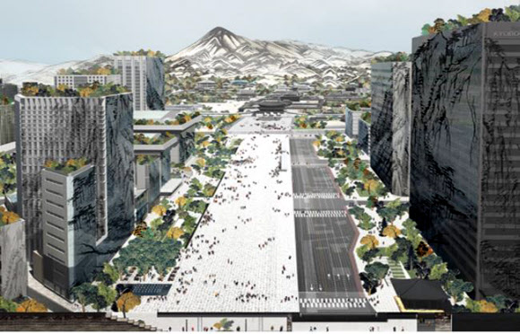 광화문광장 국제설계공모 당선작 ‘딥 서피스’ 투시도