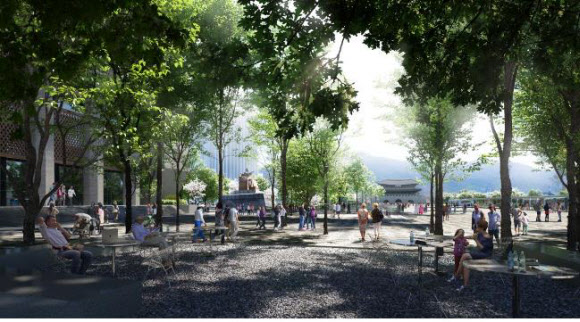 광화문광장 국제설계공모 당선작 ‘딥 서피스’ 투시도