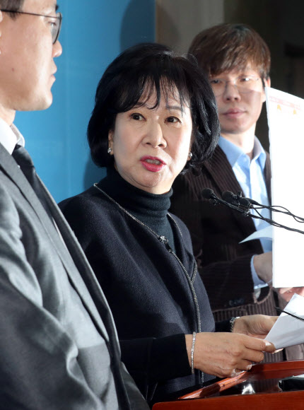 손혜원 의원, 빙상계성폭력사건 관련 기자회견